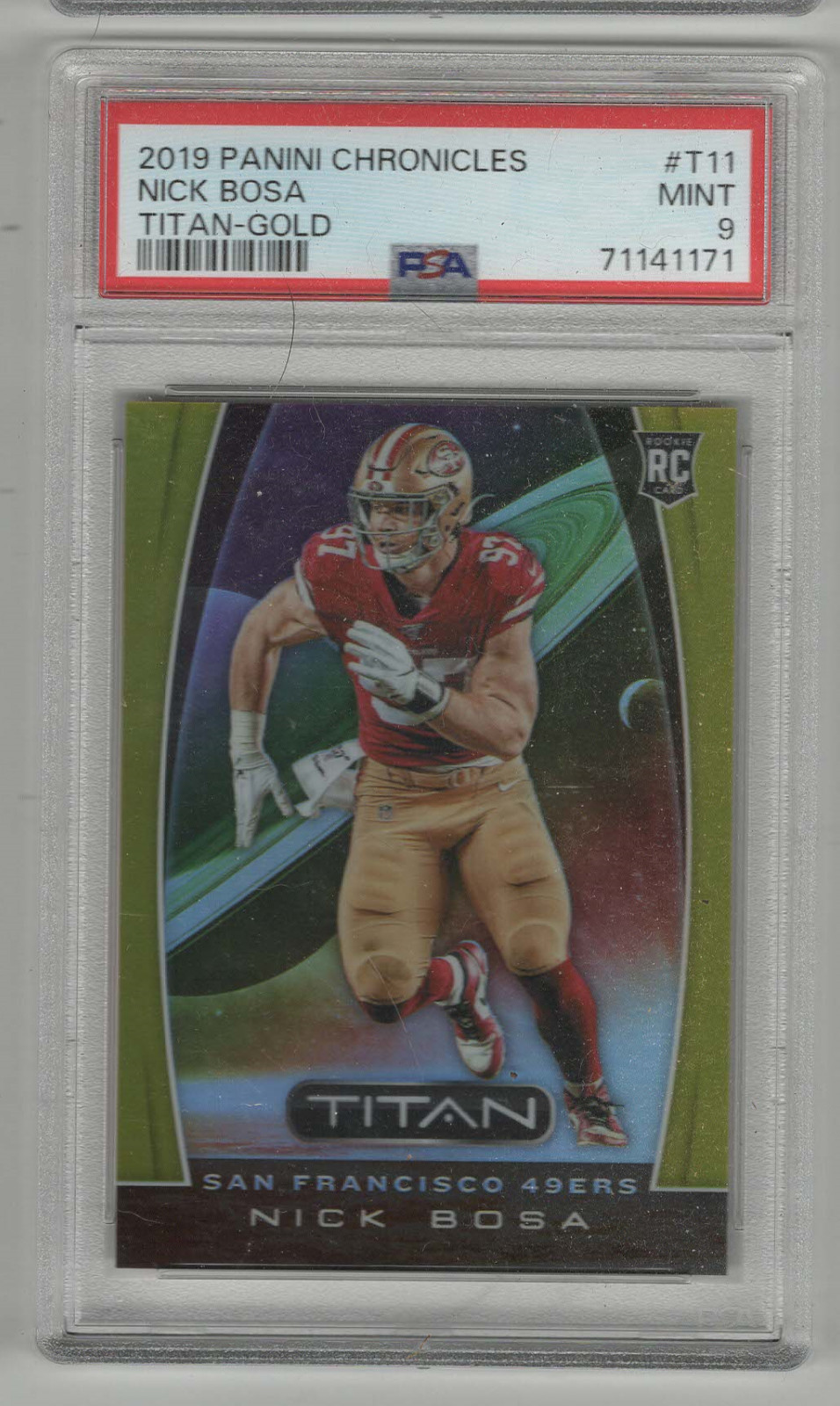 Nick Bosa Panini Chronicles Titan #T11 Gold