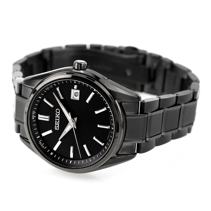 Seiko Selection SBTM343 Total Black Solar Radio Sapphire Titanium