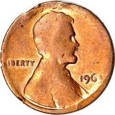 1963 1C Struck on Split Planchet Lincoln Memorial Cent UNC RB K19410