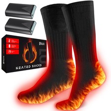 Rechargeable Heated Socks Men Fit Women 10-16 / 9-15 (Shoe Size), Black