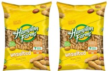 2 PACK Hampton Farms Unsalted In-Shell Peanuts 10 lbs. TOTAL - FAST SHIPPING