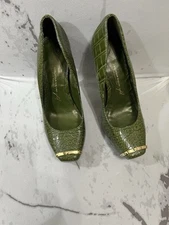 Christian Siriano Gold For Payless Textured Black Platform Pump Square Toe Size8