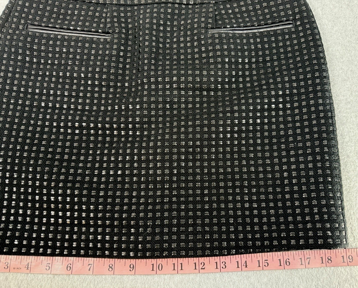 Gap Black Textured Square Pattern Lined Mini Skir… - image 11