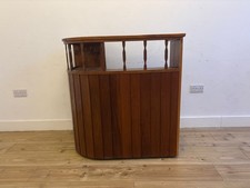 Mid Century Teak Home Bar Cabinet Vintage Cocktail Drinks Unit