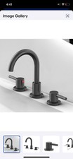 Project Source Matte Black Widespread 2-handle Water faucet 5649419