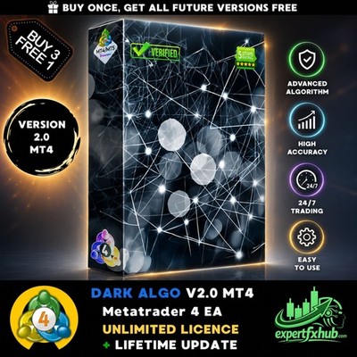 v2.0 Dark Algo EA Metatrader MT4 MQL4 Forex Bot Trading EURUSD Prop Firm Ready