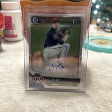 2018 Bowman Draft -Chrome Draft Pick Autographs Tim Cate #CDA-TCA Refractor /499