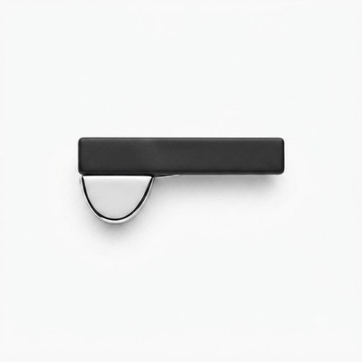 Modern Black Matte Lever Door Handle Chrome Half-Round Rosette Keyed Entry NEW