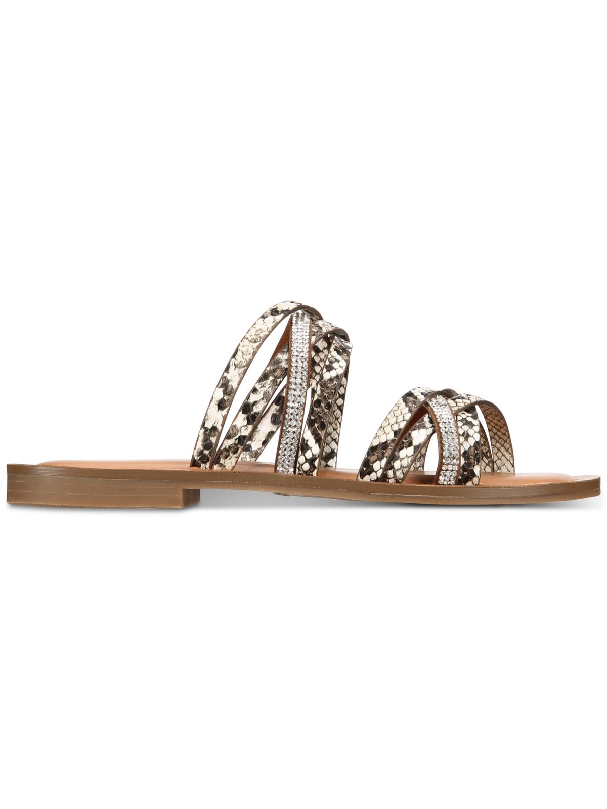 THALIA SODI Womens Beige Snake Print Marlina Round Toe Slip On Sandals 85 M 5990₽