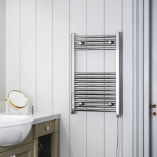 Terma Electric Towel Rail Radiator Chrome Bathroom Warmer Ladder (H)80x(W)50cm