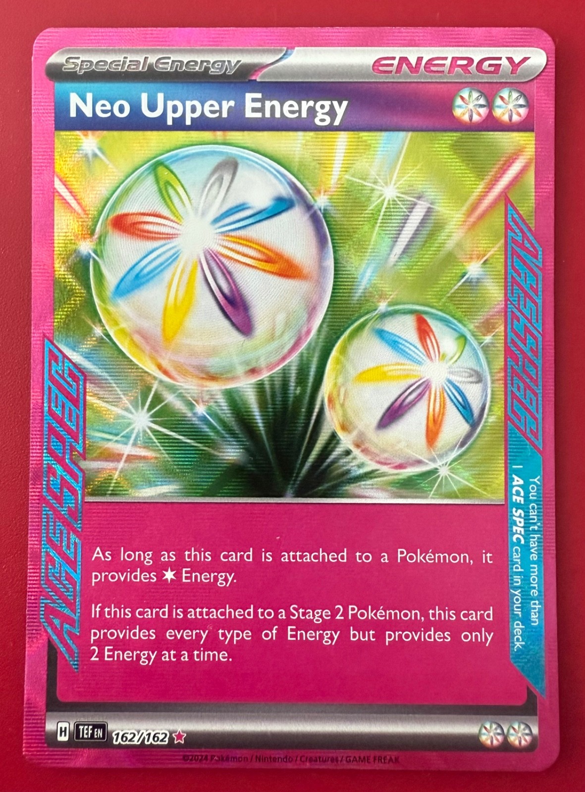 Neo Upper Energy 162/162 - Temporal Forces - Ace Spec - Pokemon Card
