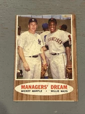 1962 Topps Managers Dream Mantle/Mays VG