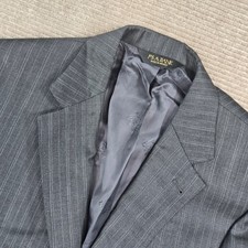 Jos. A. Bank Mens 38 SH Charcoal Gray Pinstripe 100 Wool Two Button Suit Blazer