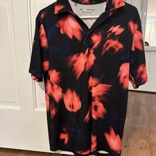 Under Armour Playoff Polo Shirt Mens Small Floral Short Sleeve Golf
