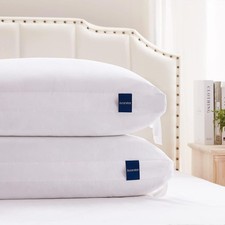Pillows Queen Size Set of 2, Hybrid Shredded Memory Foam Pillow Adjustable Lo...