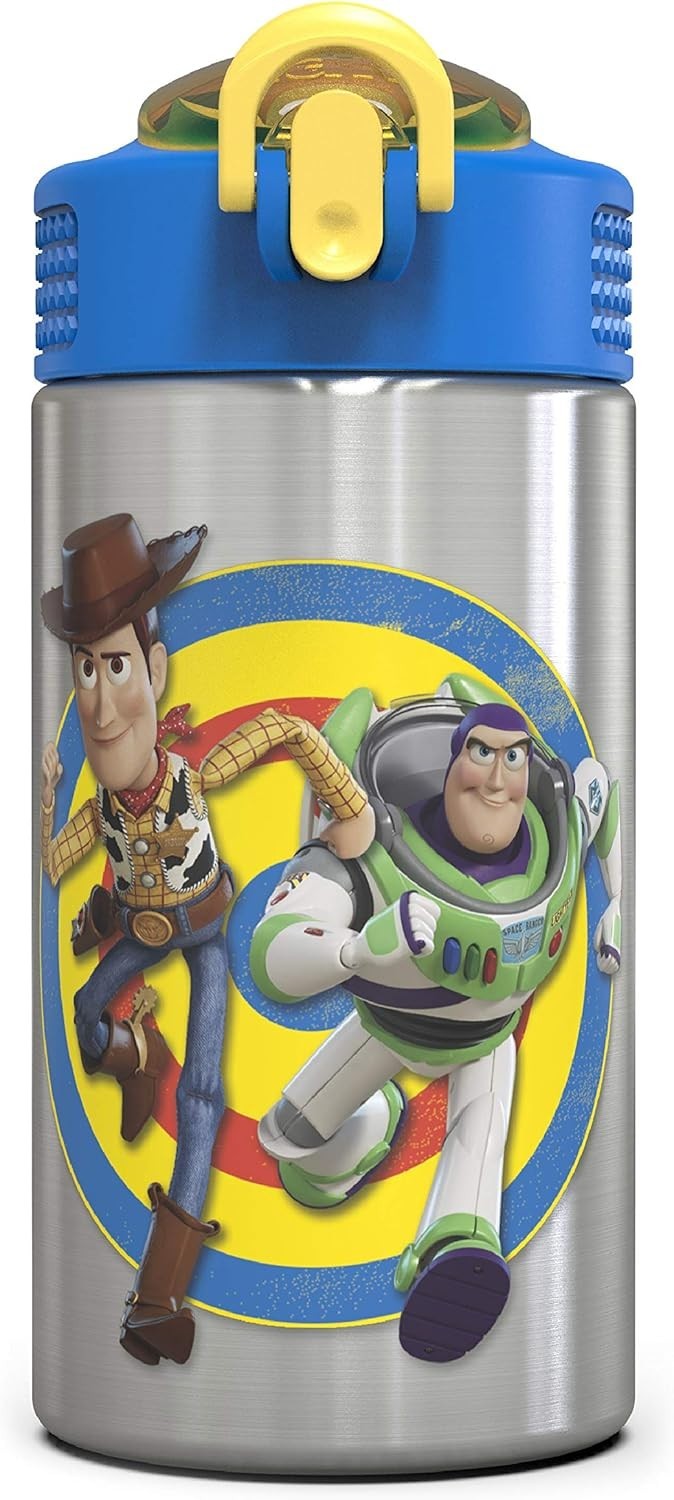Toy Story 4 Buzz & Woody 15.5 ounce Water Bottle, One Hand O