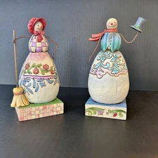 2008 Jim Shore Heartwood Creek HATS OFF TO WINTER & NOT A FLAKE OUT OF PLACE Set