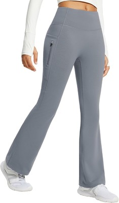 baleaf Women's Fleece Lined Flared Leggings Waterproof Yoga Pants