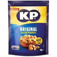 KP Original Salted Peanuts Party Snack Zip Close Packet Bag Large Nut Pack 1Kg