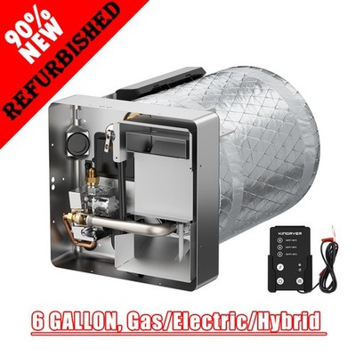 6 Gallon RV Tank Water Heater Gas/Electric/Hybrid Heating NO Door -Refurbished!