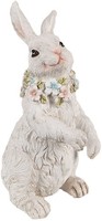 Clayre & Eef 6PR4092 Deko-Kaninchen Weiß 12X9X20 Cm