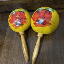 Vintage Hand Painted Maraca Puerto Rico