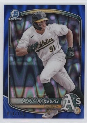 2025 Bowman Chrome Prospects Blue RayWave Refractor Nick Kurtz Rookie RC 0a1