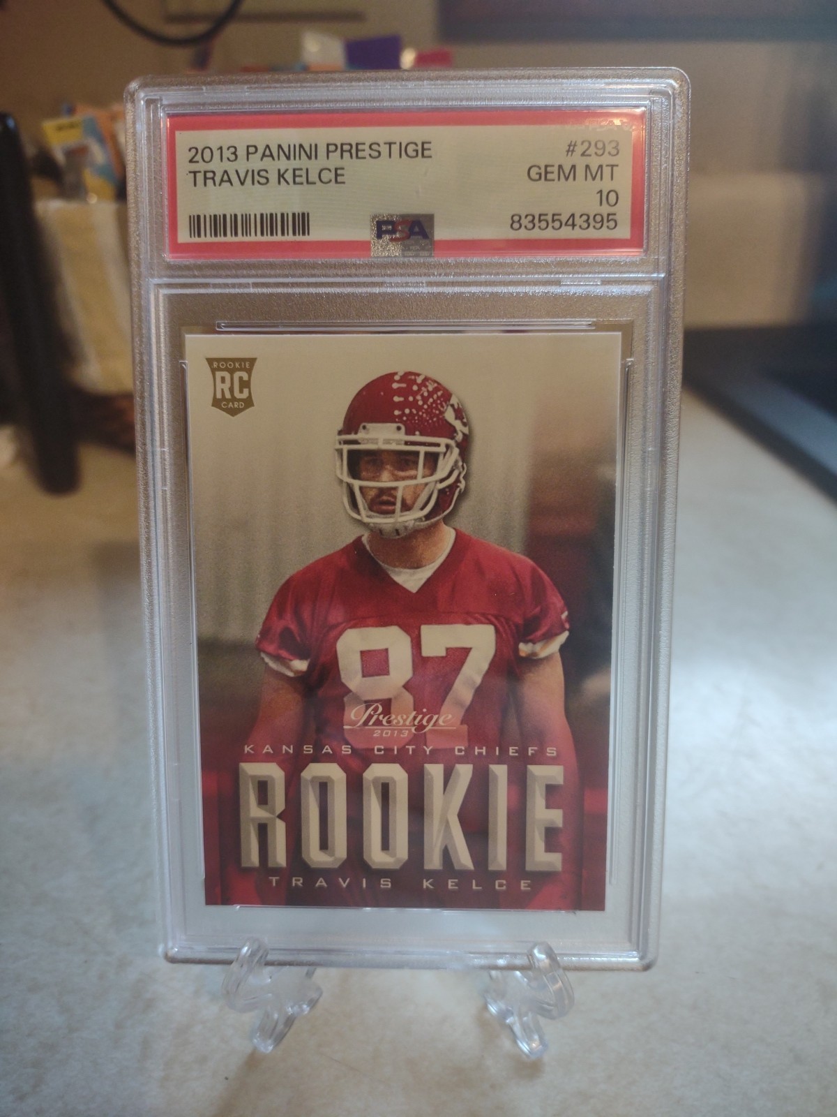 2013 PANINI PRESTIGE #293 TRAVIS KELCE PSA 10 Rookie RC
