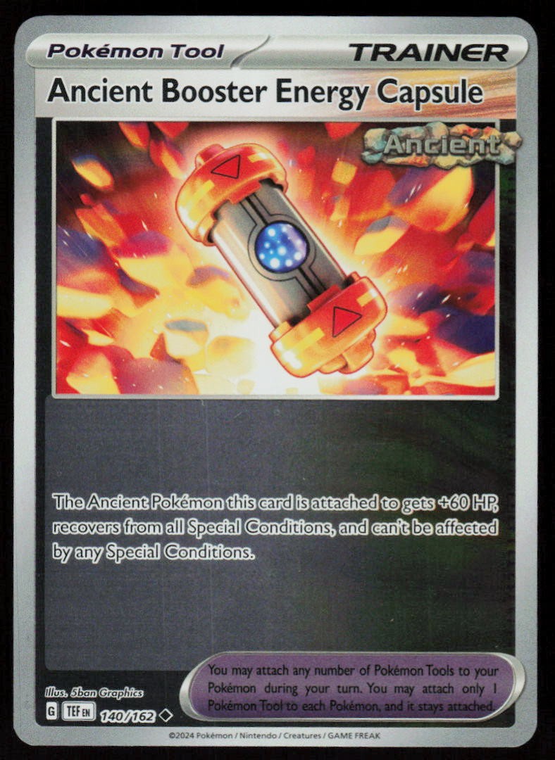 Ancient Booster Energy Capsule 140/162 Temporal Forces Pokemon Reverse Holo NM