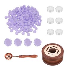 Wax Seal Kit, 150 Wax Beads, Candles, Clear Purple