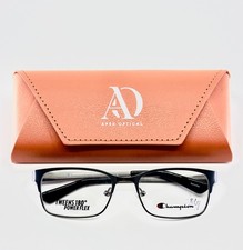 NEW CHAMPION CU7010 C01 Gunmetal Rectangle Full Rim Eyeglasses 48-16-120 B:31