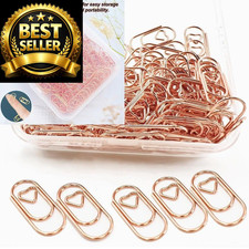120 PCS Gold Heart Shaped Paper Clips 0.78inch small paper clips, Rose