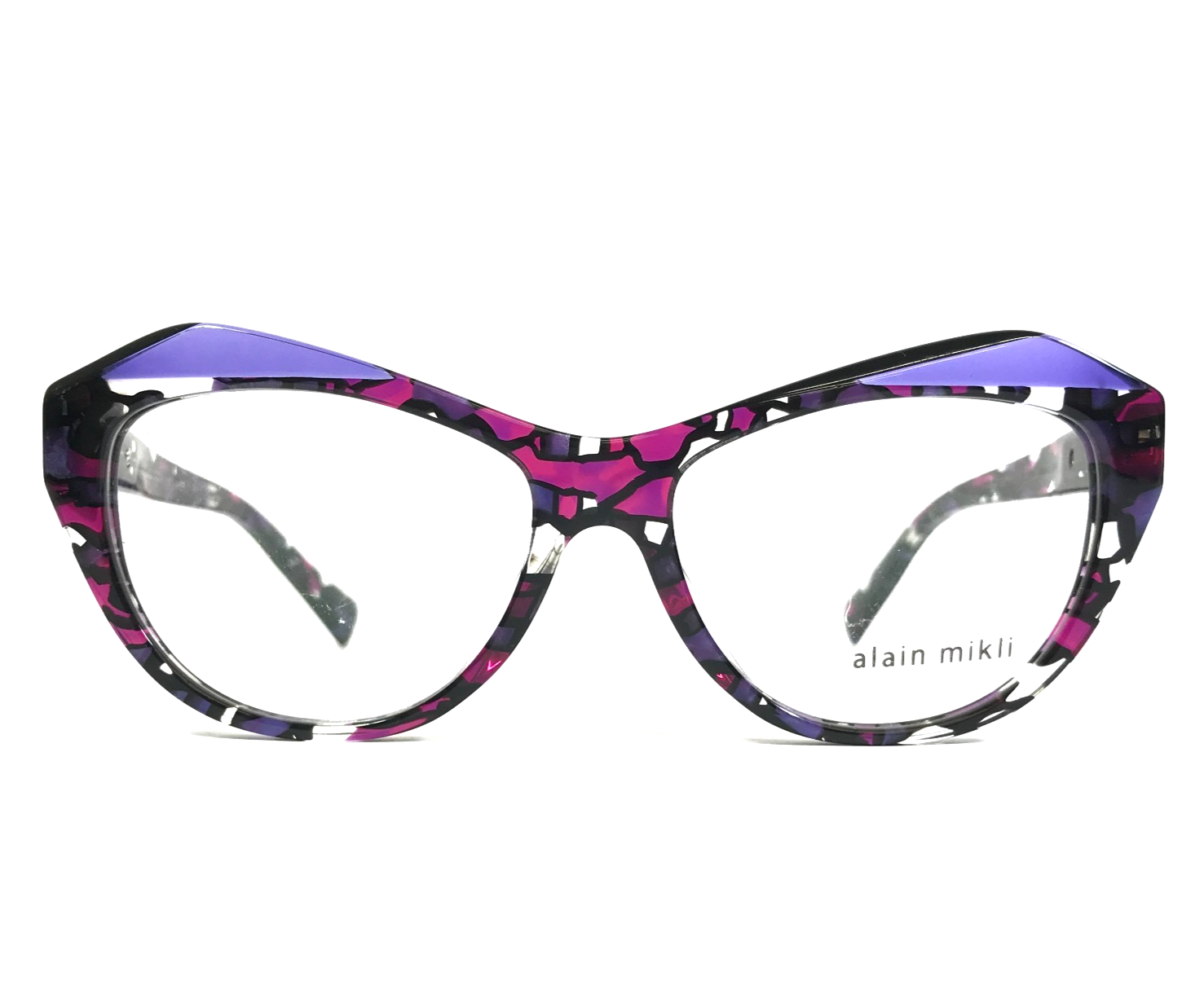 Alain Mikli Eyeglasses Frames Blondene A03137 003 Violet Mosaic Pink 52-15-145