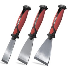 HAUTMEC Paint Scraper Set 3 Pcs 1.25 2 3 Wallpaper Scraper Heavy Duty Stainless