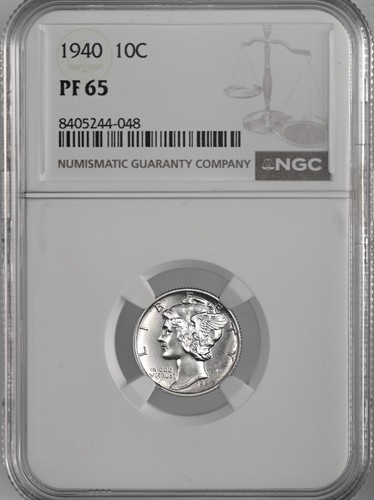 1940 10C PROOF MERCURY SILVER DIME NGC PF65 / (PR65) #8405244-048 | eBay