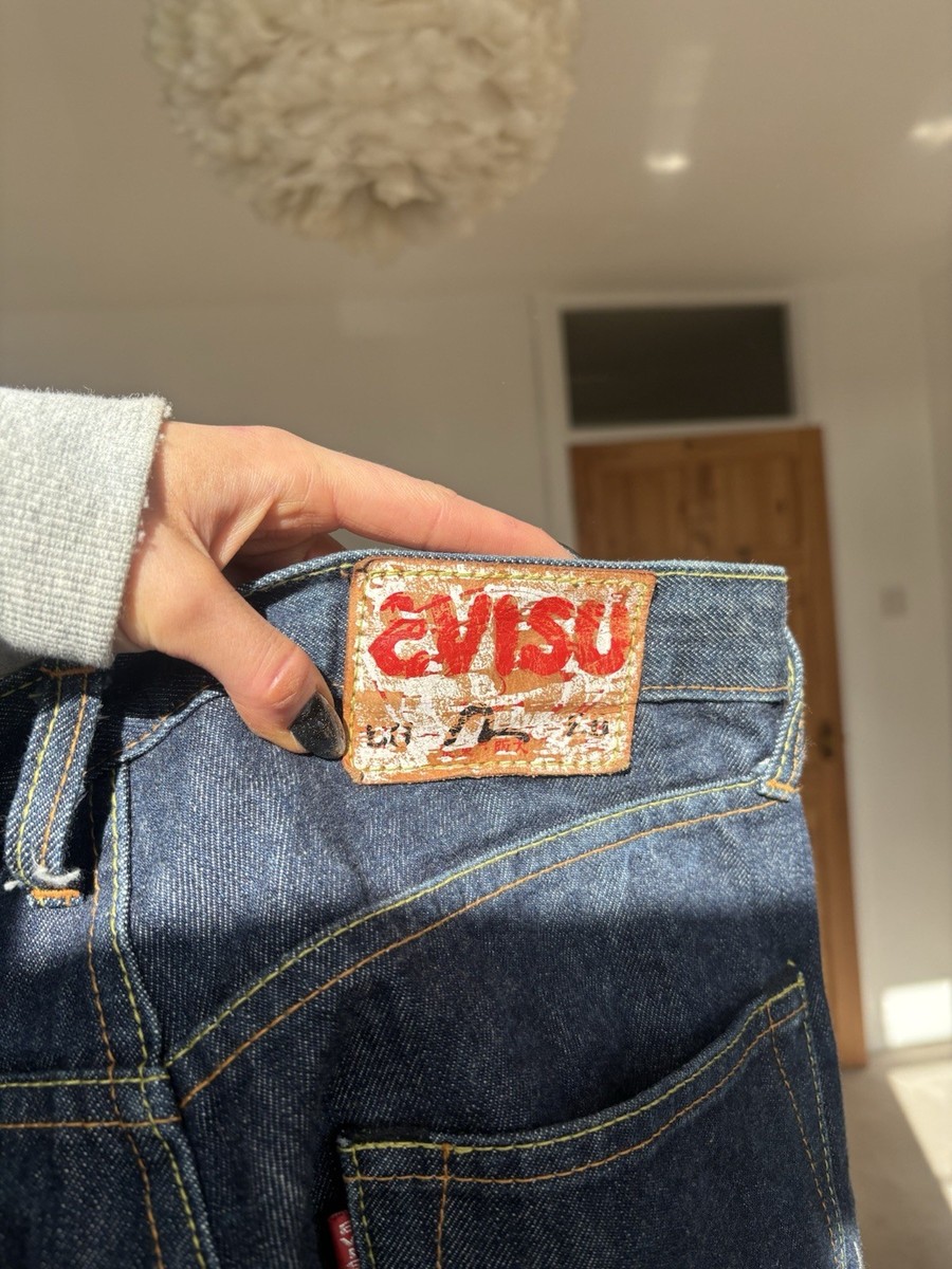 Evisu Genes Jeans Size 30 Men's Selvedge Denim Embroidered Phoenix