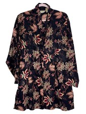VTG Victoria s Secret Gold Label Satin Sleep Shirt Pajama Nightgown Button