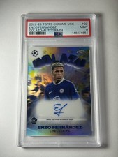 2022-23 Topps Cromo UCC Enzo Fernández Golazo Auto /99 PSA 9 Chelsea RC G-2