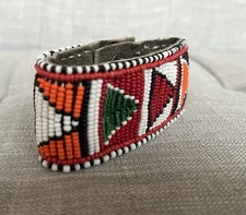 Bead leather bracelet owned by Christine McVie of Fleetwood Mac, with provenance