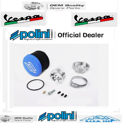Set Sportluftfilter POLINI Carb Original 24/24 + Cicler Erhöht Vespa Px 200