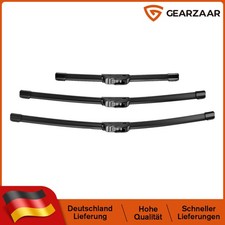 Scheibenwischer + Heckwischer Set Passt für VW Lupo (BJ 1998-2003) Schwarz ABS