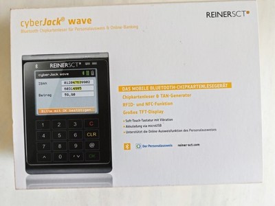 Das mobile Bluetooth-Chipkartenlesegerät  ''cyberJack''