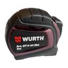 W&uuml;rth Taschenbandma&szlig; 3m Meterma&szlig; Bandma&szlig; mit Endhaken G&uuml;rtelclip 071464566