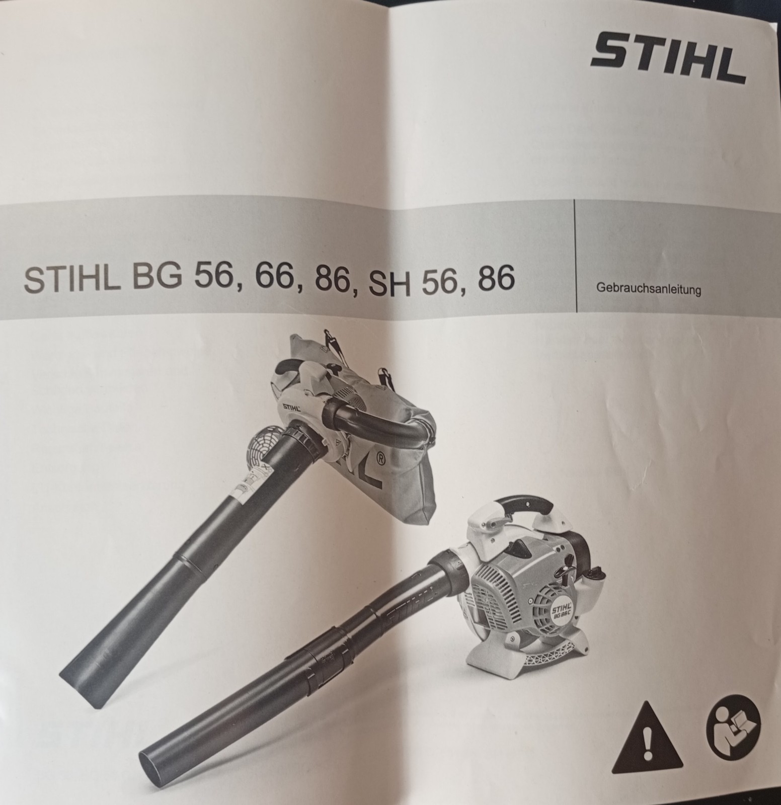 Bedienungsanleitung STIHL BG 56 66 86 SH 56 86 Laubbläser Benzin | Laubgebläse