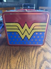 Metal DC Wonder Woman Lunchbox Red Handle 