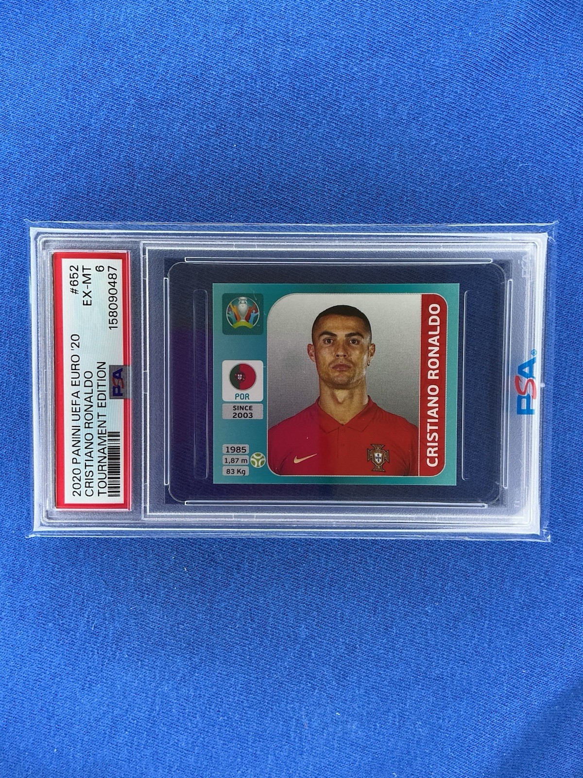 2020 Panini UEFA Euro ‘20 Cristiano Ronaldo Tournament Edition #652 PSA 6**POP**