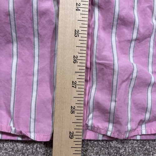 American Eagle Premium Vintage Fit Striped Button Shirt Mens Medium Pink Preppy - Picture 10 of 15