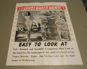 EASY TO LOOK AT VINTAGE PIN-UP POSTERS SPORTS PHOTO NEWS POSTER