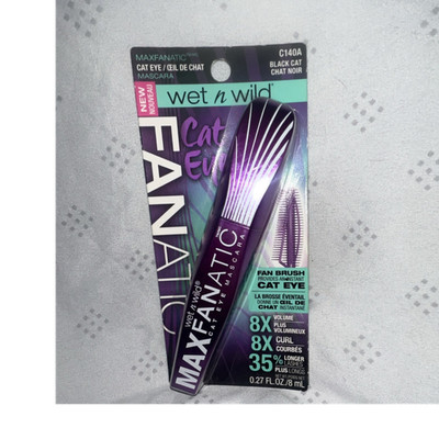 wet n wild Max Fanatic Cat Eye Mascara Black Cat C140A Volumizing 0.27 fl oz