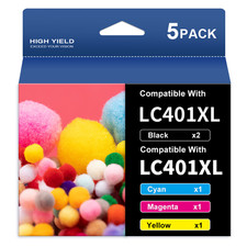LC401 Ink Cartridges For Brother MFC-J1010DW MFC-J1012DW MFC-J1170DW Printers